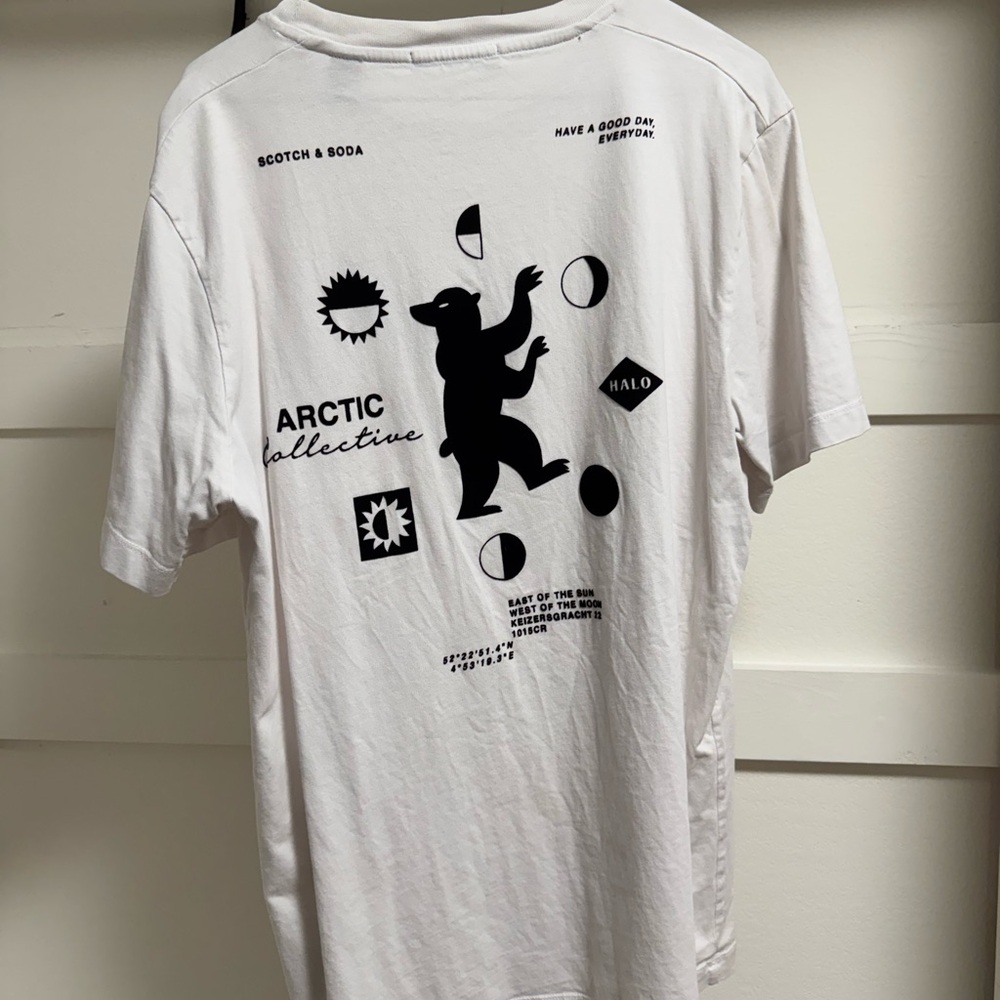Scotch & Soda White Graphic T-Shirt